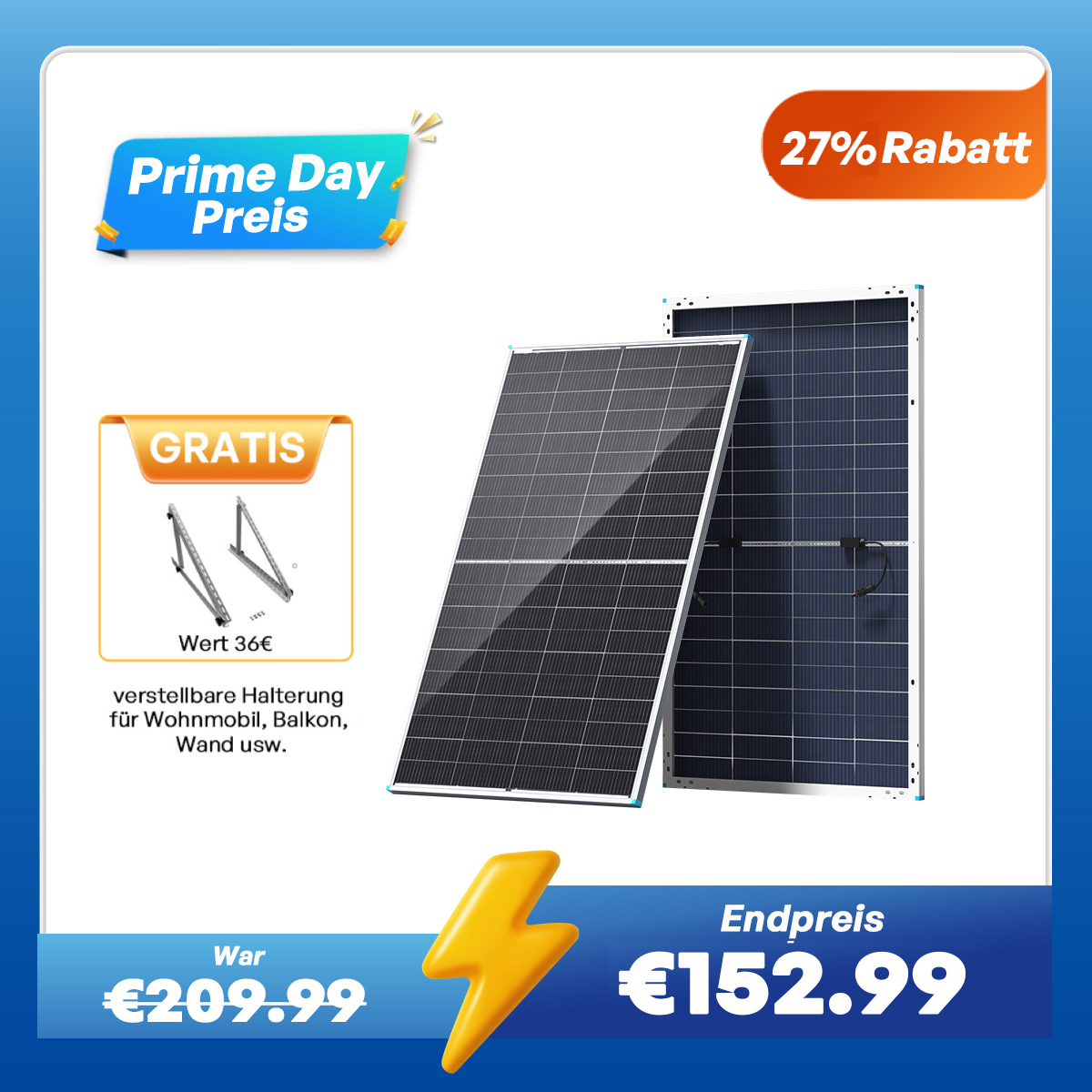 200W Bifaziales Solarmodul N-Typ