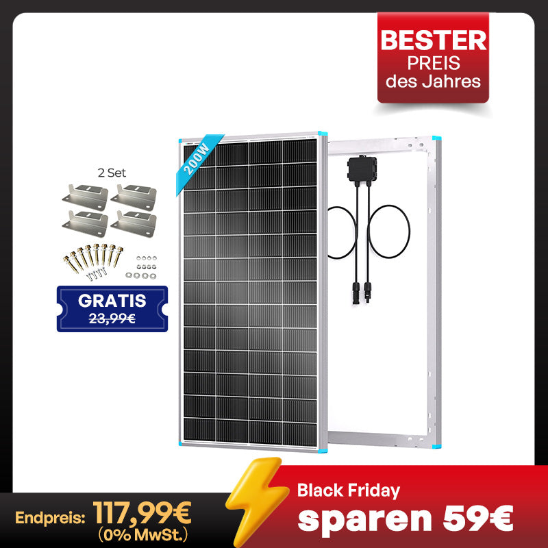 16BB N-Typ 200 Watt Solarmodul