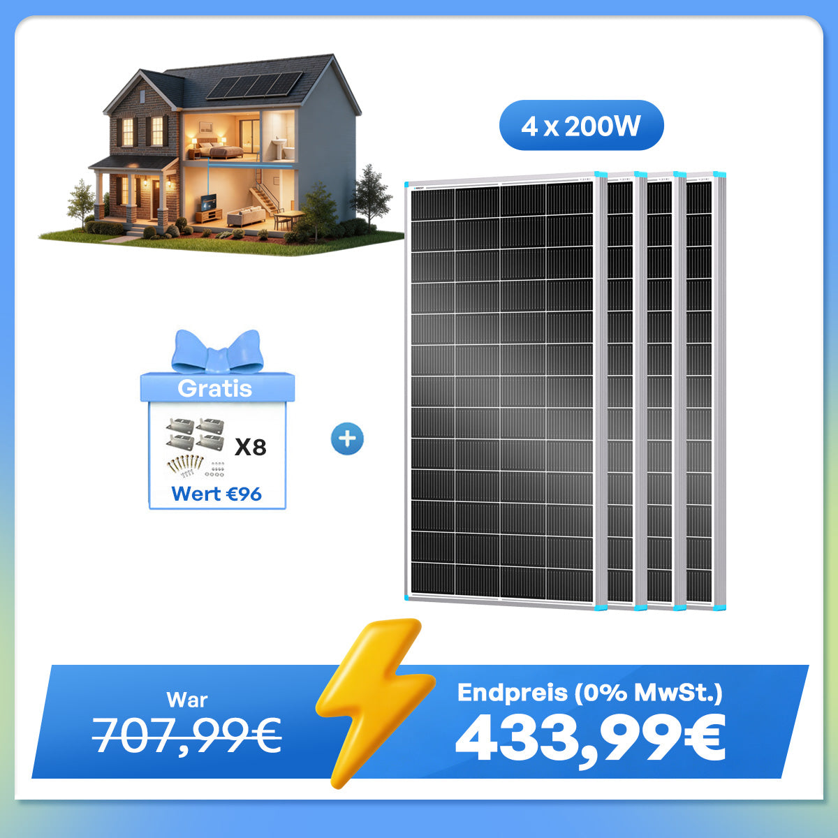 16BB N-Typ 200W Solarmodul
