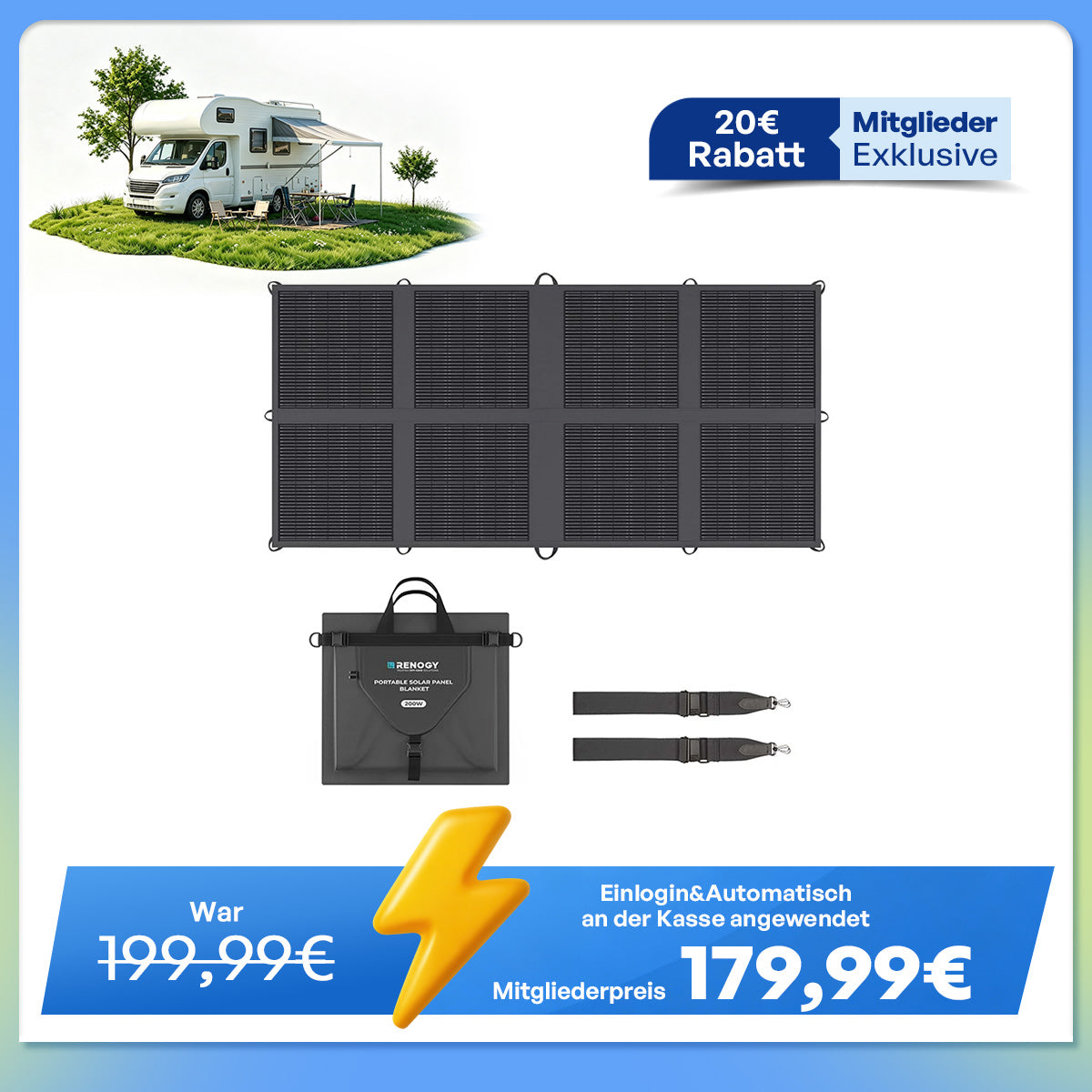 400W tragbare Solardecke N-Typ Zelle