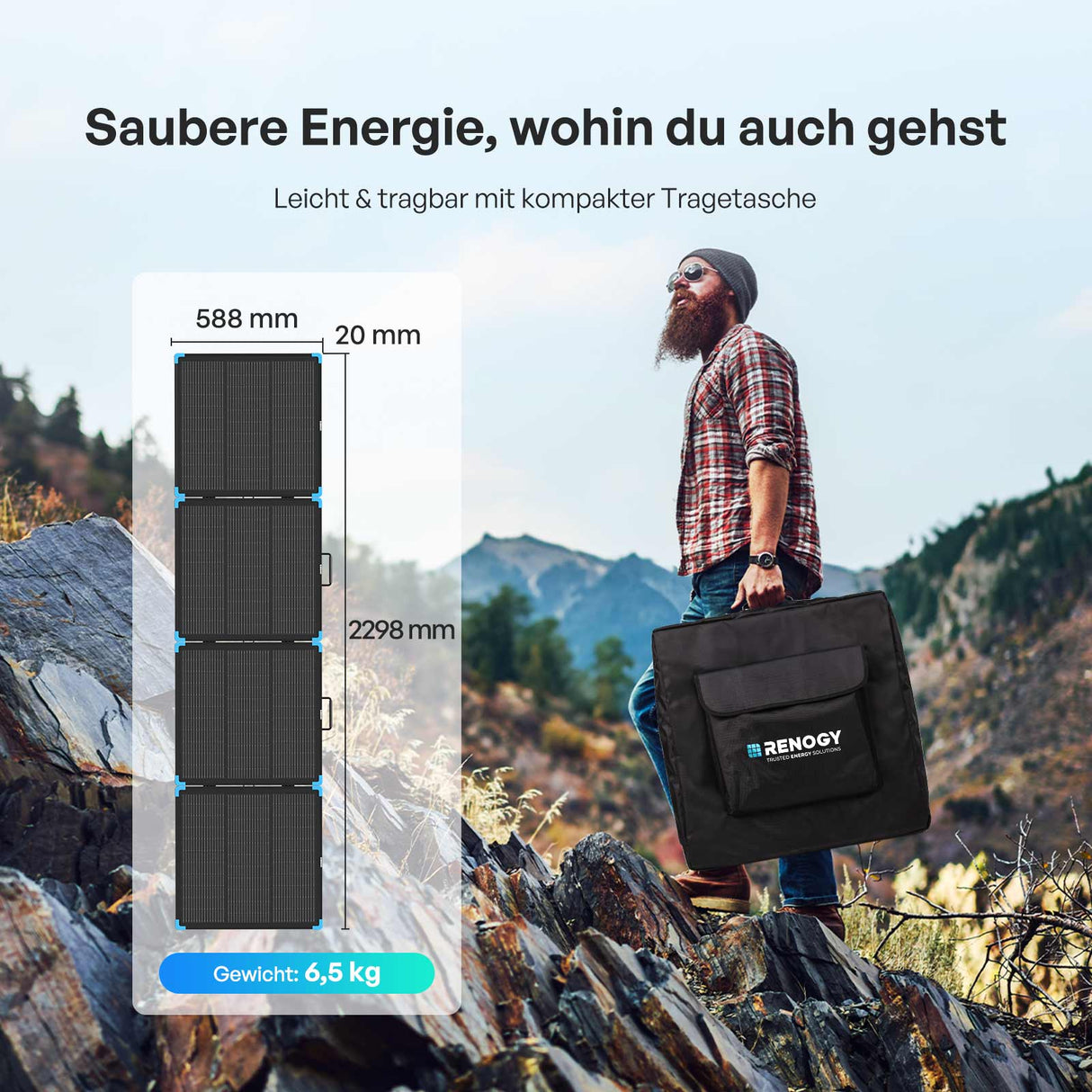 kompakte Solartasche