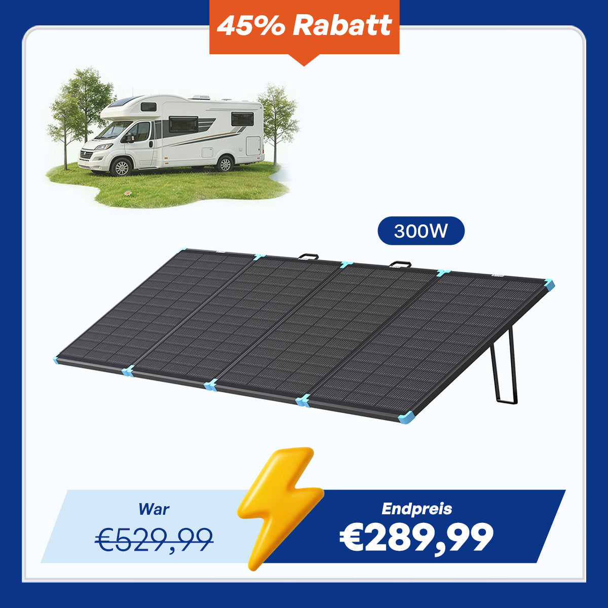 300W leichte tragbare Solartasche N-Typ Zelle