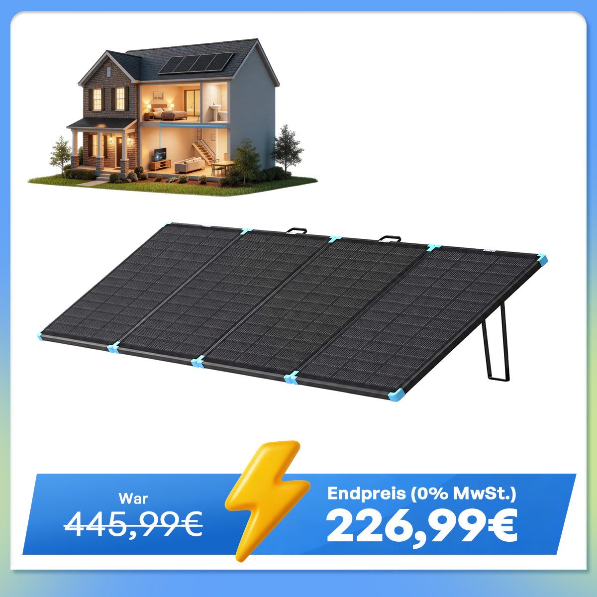 300W leichte tragbare Solartasche N-Typ Zelle