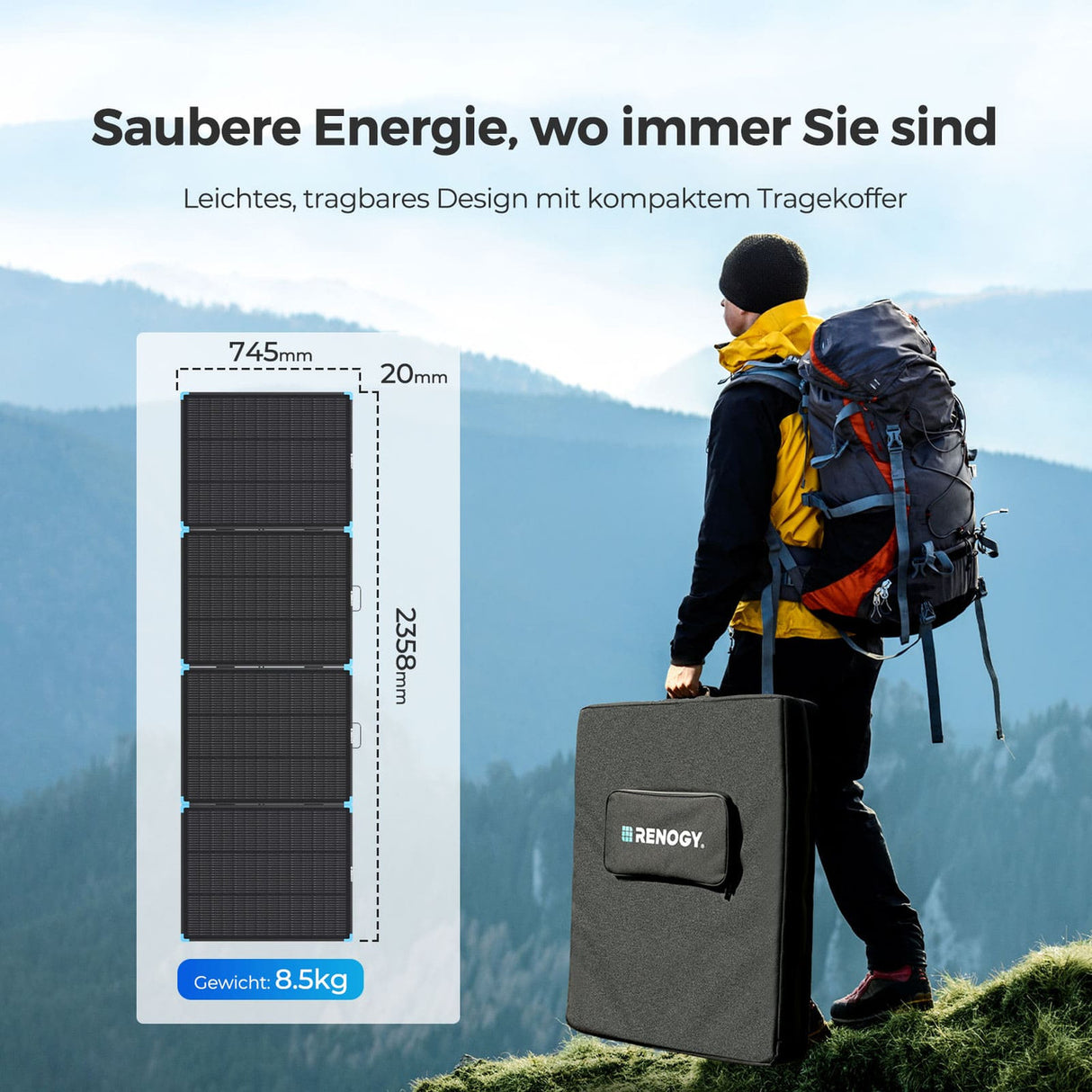 300W leichte Solartasche N-type 16BB 25% Wirkungsgrad