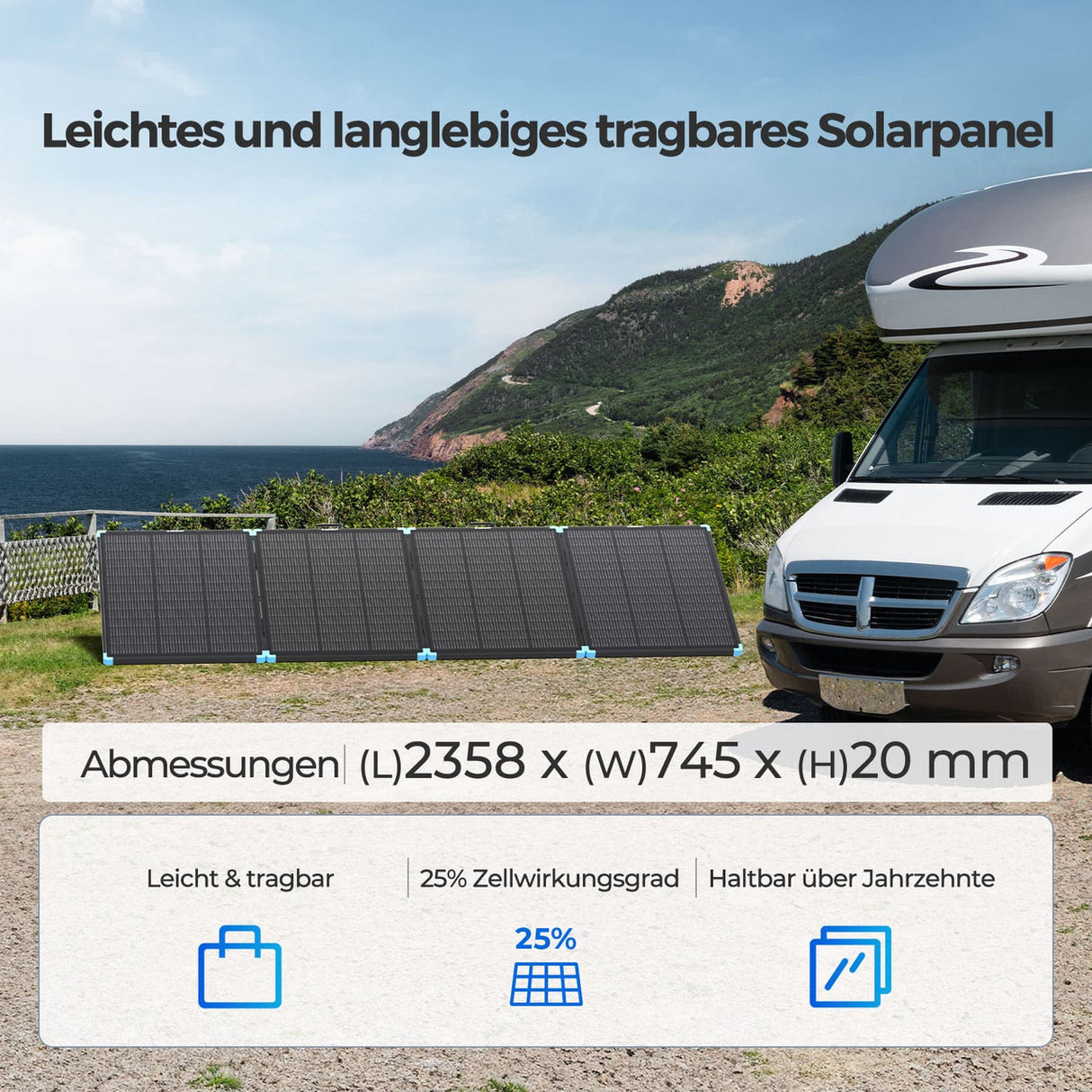 300W leichte Solartasche N-type 16BB 25% Wirkungsgrad