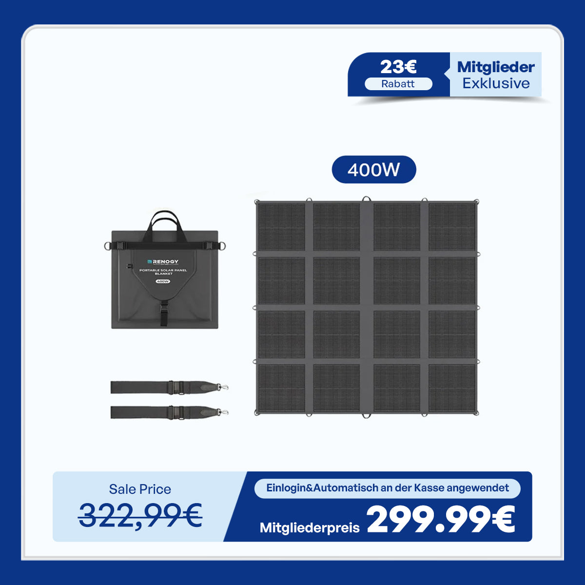 400W tragbare Solardecke N-Typ Zelle