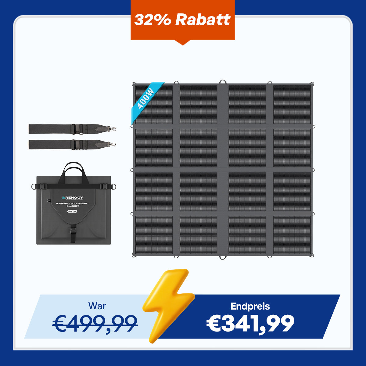 400W tragbare Solardecke N-Typ Zelle