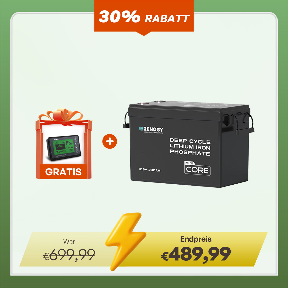 Core Mini - 12V Lithium Batterie 300Ah/200Ah