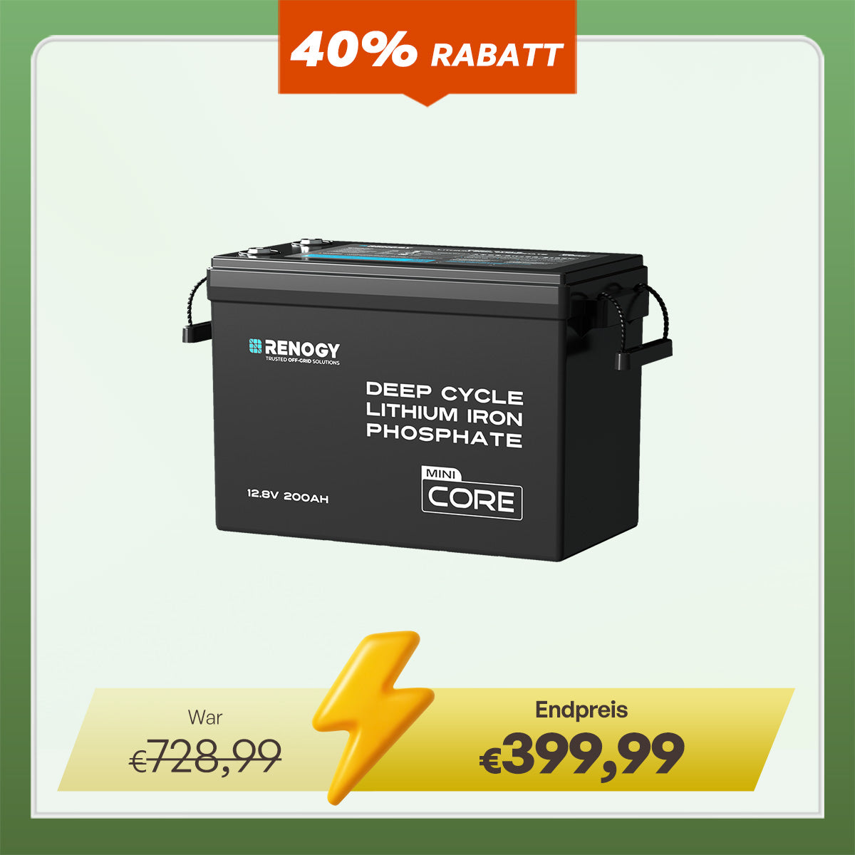 Core Mini - 12V Lithium Batterie 300Ah/200Ah